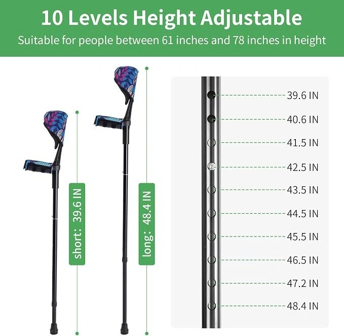 Adjustable Forearm Walking Sticks for Adults - photo 2
