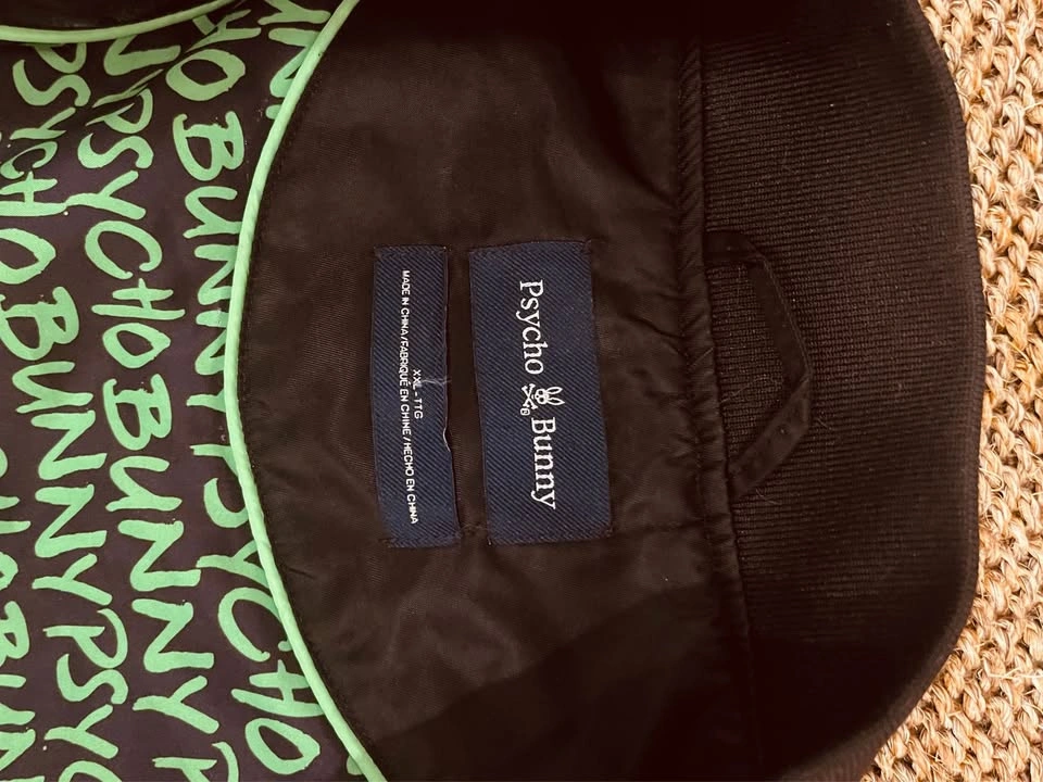 Men’s 2XL Nylon Psycho Bunny Bomber Jacket Logo Lined SHARP! - photo 4