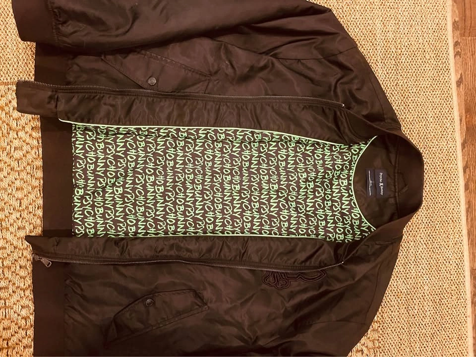 Men’s 2XL Nylon Psycho Bunny Bomber Jacket Logo Lined SHARP! - photo 5