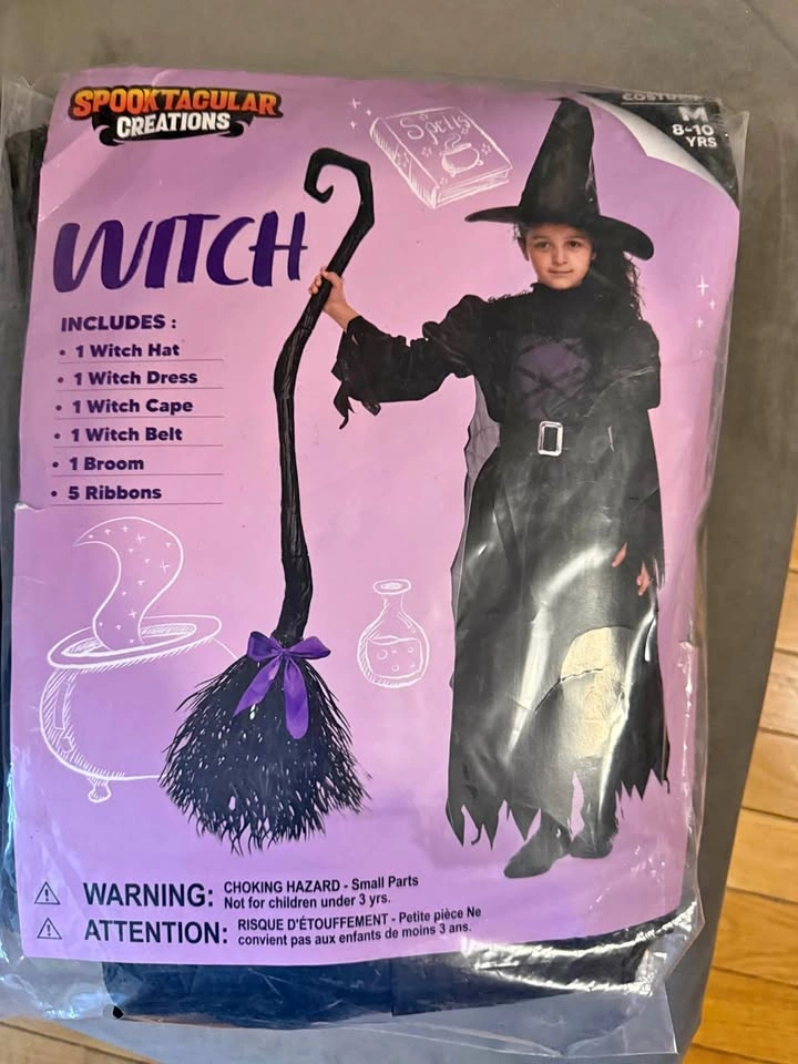 Spooktacular Creations Kids Witch Costume Size Medium 8-10