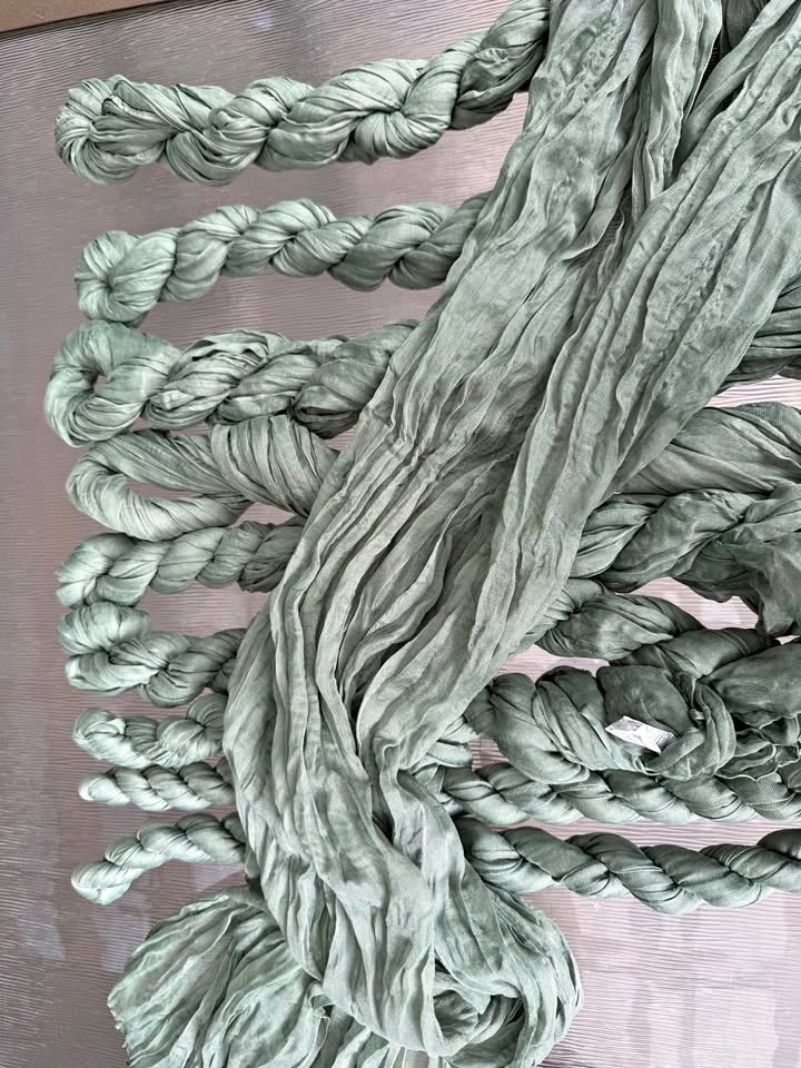 Sage Green Cheesecloth Table Runners