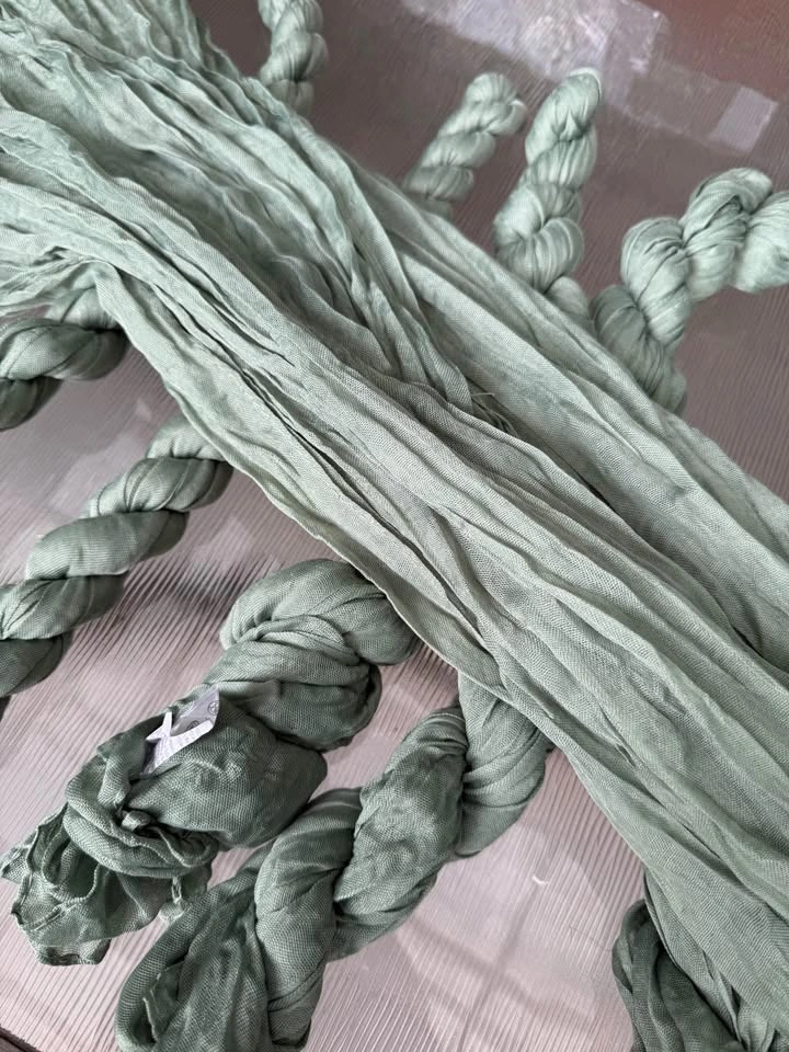 Sage Green Cheesecloth Table Runners - photo 2