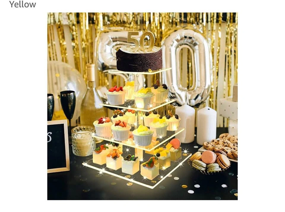4-Tier Acrylic Cupcake Stand with Lights - photo 5
