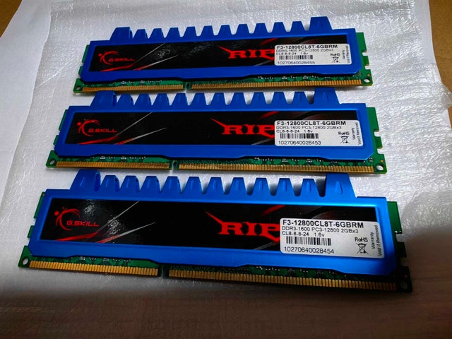 G.Skill Ripjaws 6GB DDR3 1600MHz RAM Kit - photo 3