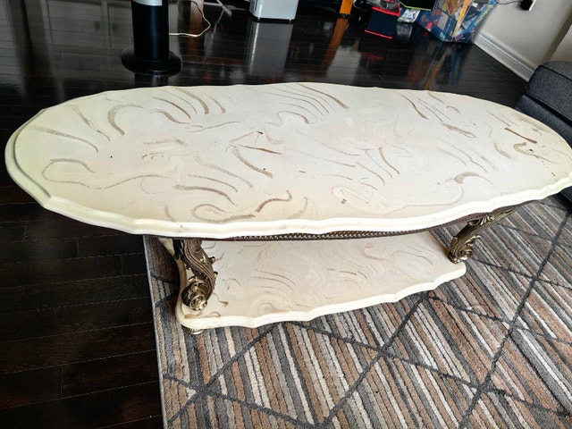 Marble coffee table 62 x 25 x 20 in - photo 2