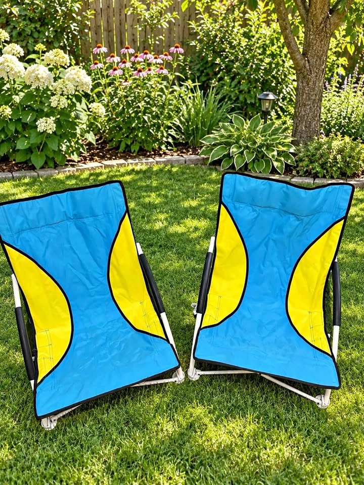 Set of 2 Folding Beach / Camping Chair