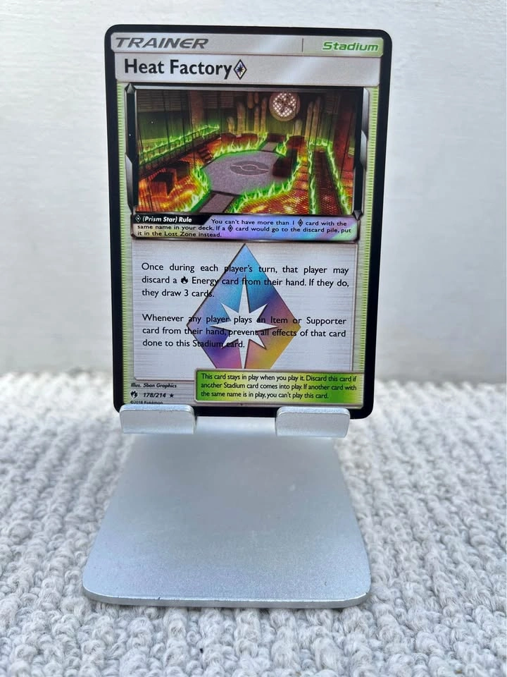 Heat Factory Prism Star Lost Thunder Prism Rare Pokemon Card