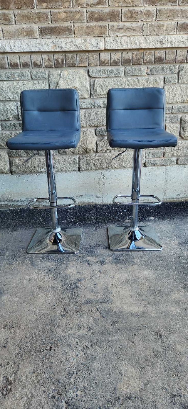 Bar stools (set of two) - grey like new!