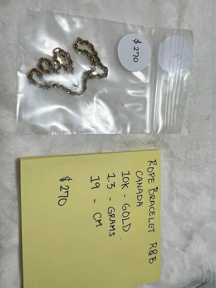 10k Gold Bracelet Rope R&B Canada - photo 3