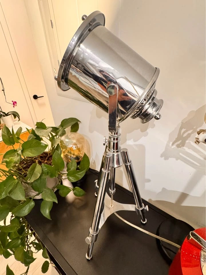 Chrome Tripod Spotlight Table Lamp - photo 2