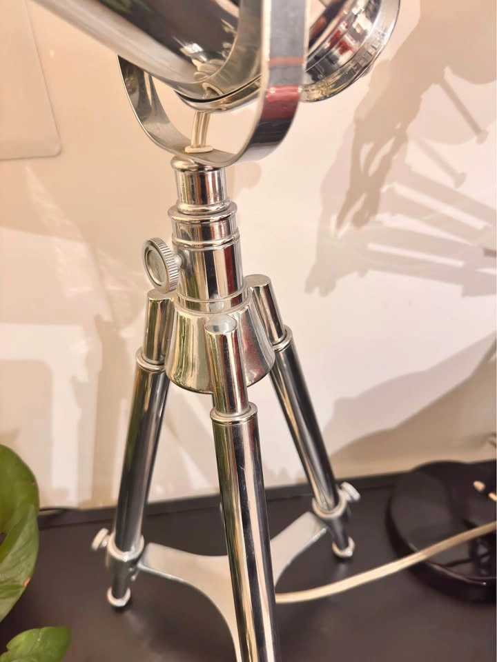 Chrome Tripod Spotlight Table Lamp - photo 3