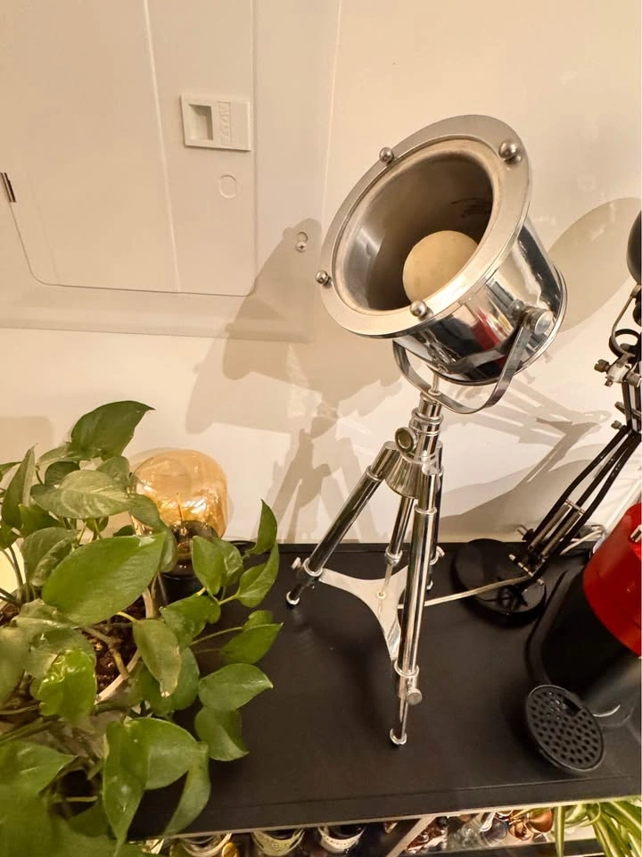 Chrome Tripod Spotlight Table Lamp - photo 4