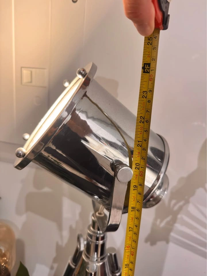 Chrome Tripod Spotlight Table Lamp - photo 5