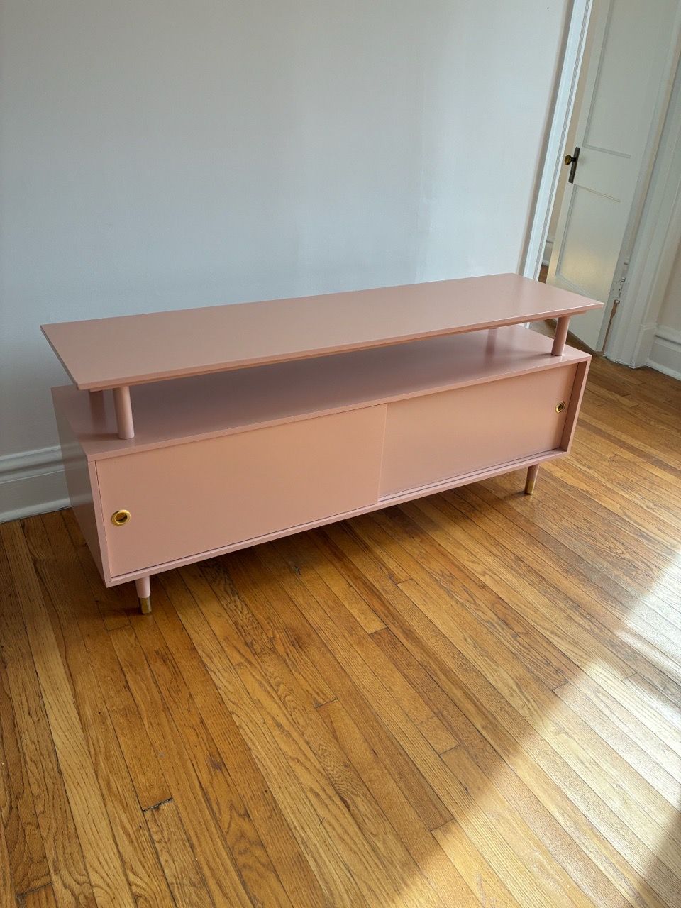 Simple Living Margo Mid-Century Modern Wood TV Stand - Blush Pin - photo 3