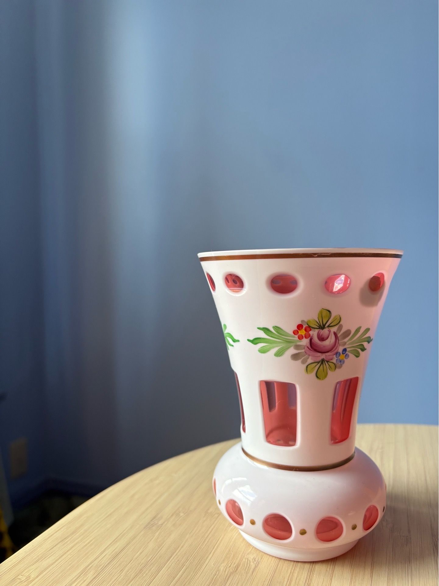 Vintage Bohemian Glass Vase