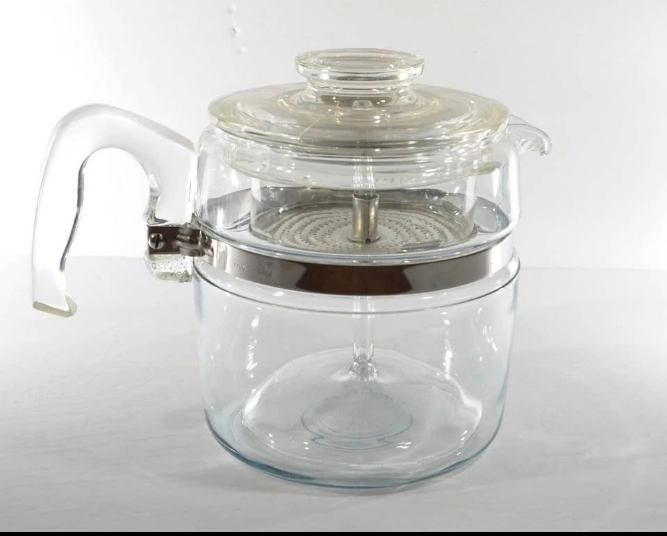 Vintage 7759 B Pyrex 9 Cup Glass Percolator Coffee Pot