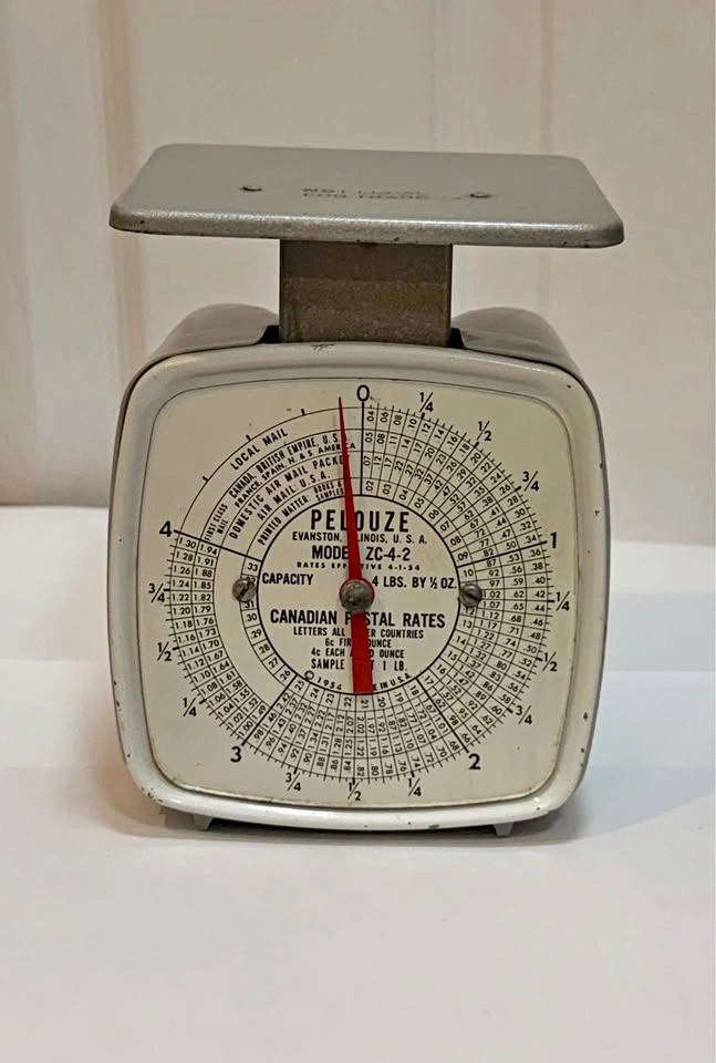 Vintage 1955 PELOUZE Postal Scale Model Z-5, Evanston Illinois