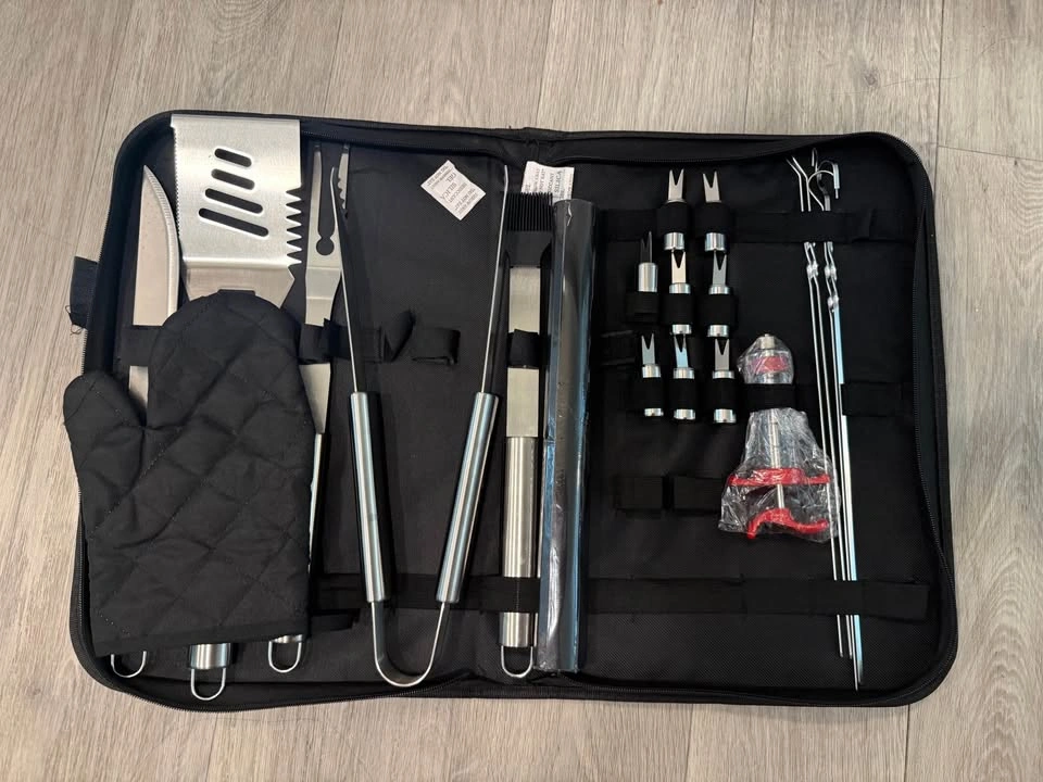 Complete BBQ Grill Tool Set with Carrying Case – Like New - photo 2