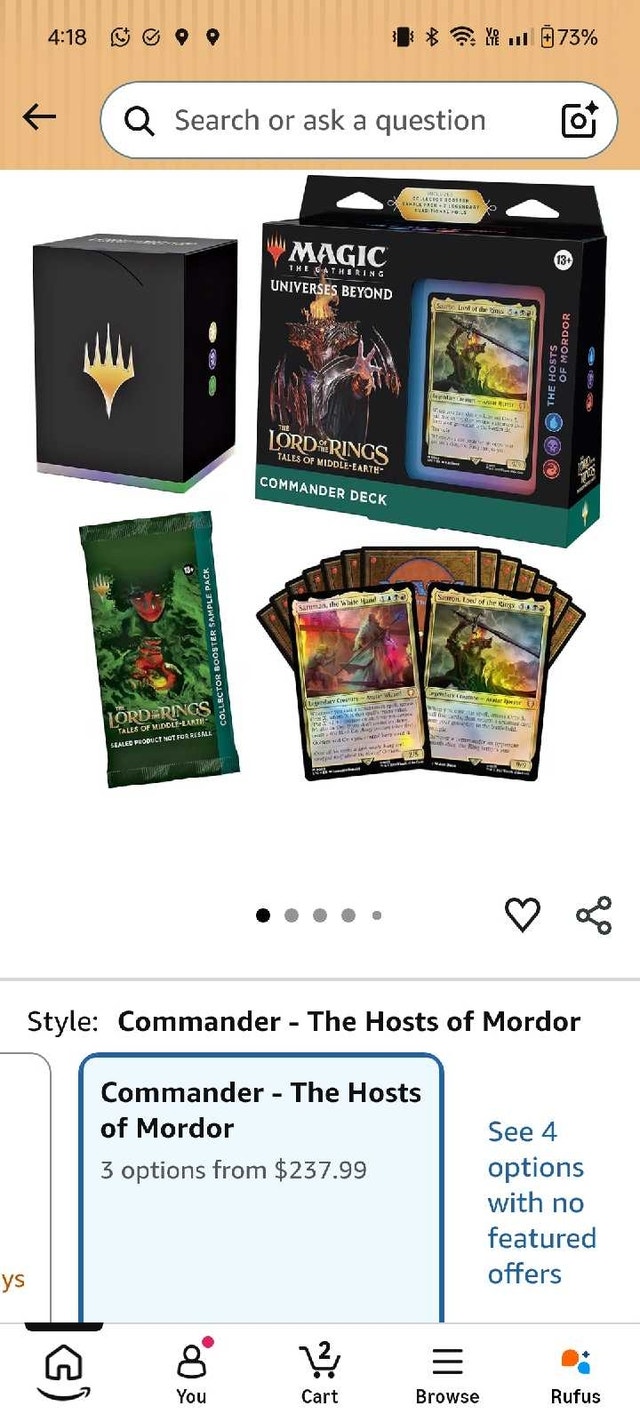 Magic: The Gathering Lord of the Rings Commander Decks - photo 5