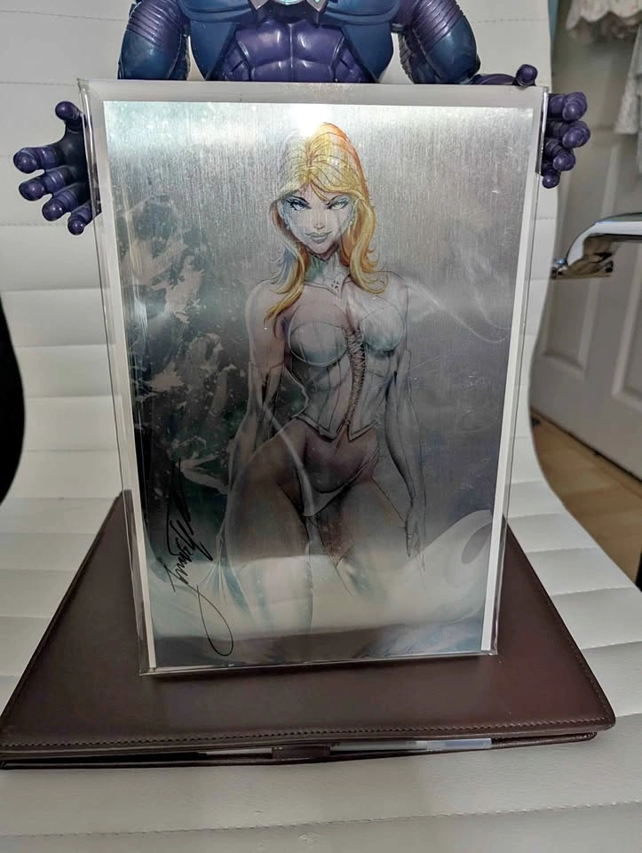 SIGNED Emma Frost "White Queen" METAL Cover Variant by Jamie Tyn
