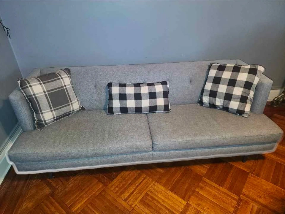 CB2 Avec Grey Sofa (Mid-Century Modern / 87”) - $299 OBO - photo 3