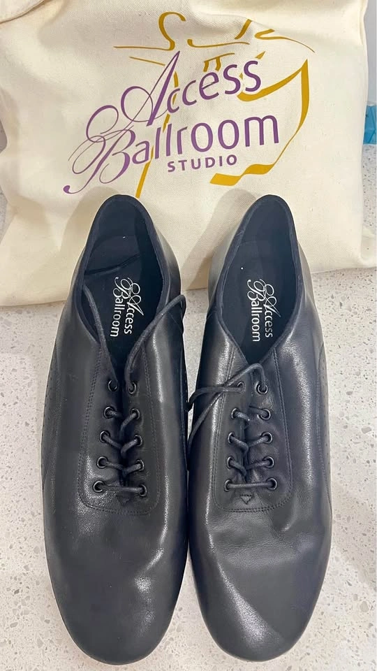 Gently used Access Ballroom men’s dance shoes, size 46