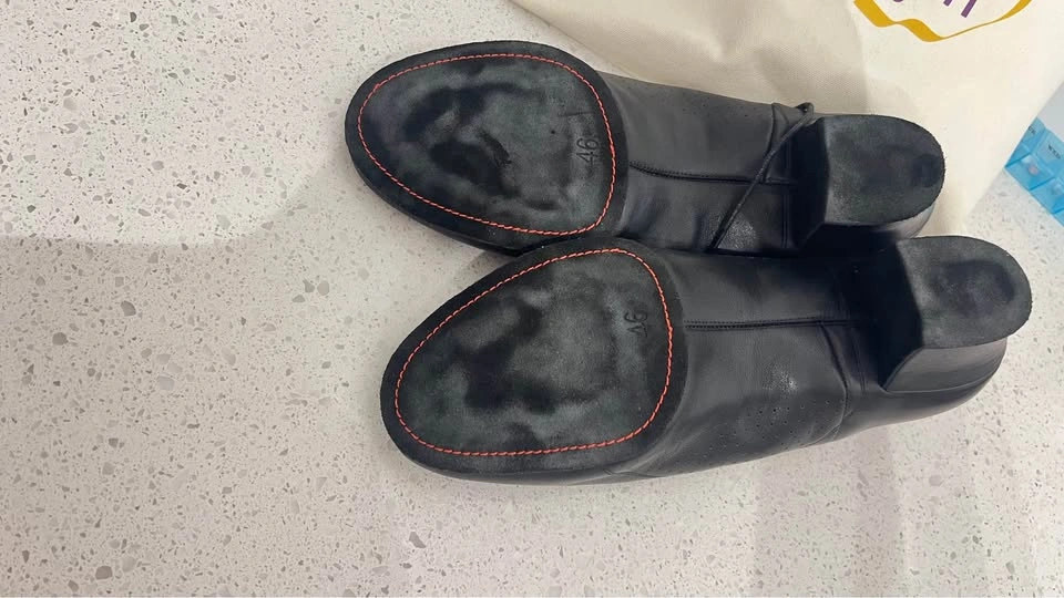 Gently used Access Ballroom men’s dance shoes, size 46 - photo 3