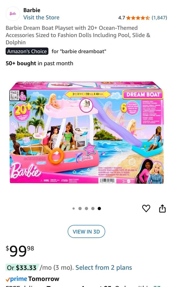 Barbie Dream Boat Playset - photo 5