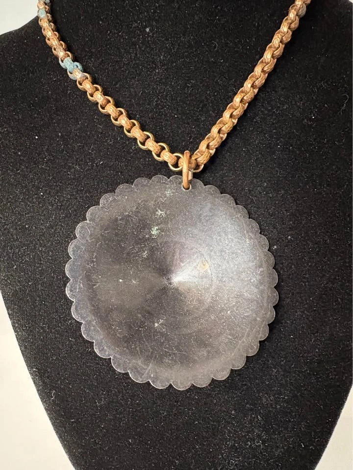 Vintage Copper Southwestern Medallion Necklace - photo 5