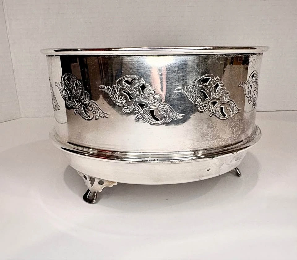 Viking Plate E.P. on Copper Silver-Plated Footed Bowl
