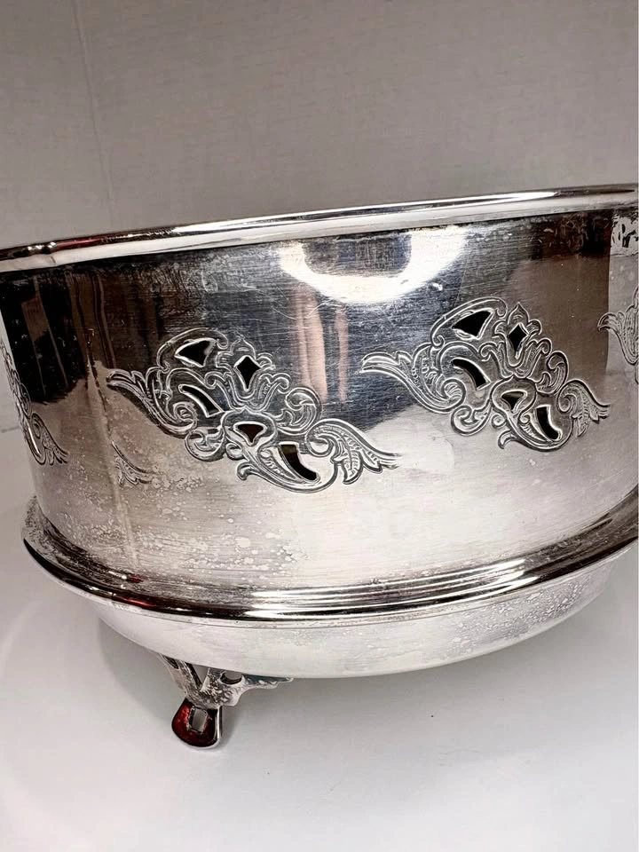 Viking Plate E.P. on Copper Silver-Plated Footed Bowl - photo 5