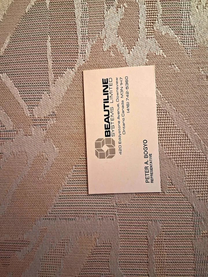 Vintage 1978 Beautiline Systems Limited Toronto Paper Ephemera