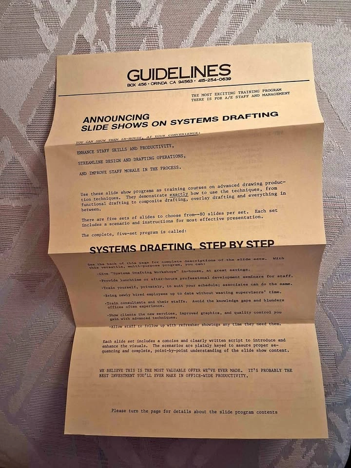 Vintage 1984 Architecture & Engineering Systems Drafting Pamphle