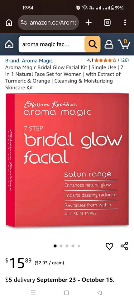 Aroma magic single use facial kit