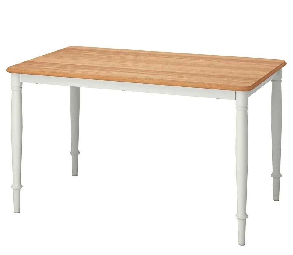 New IKEA DANDERYD Dining Table, Oak Veneer/White, 130x80 cm