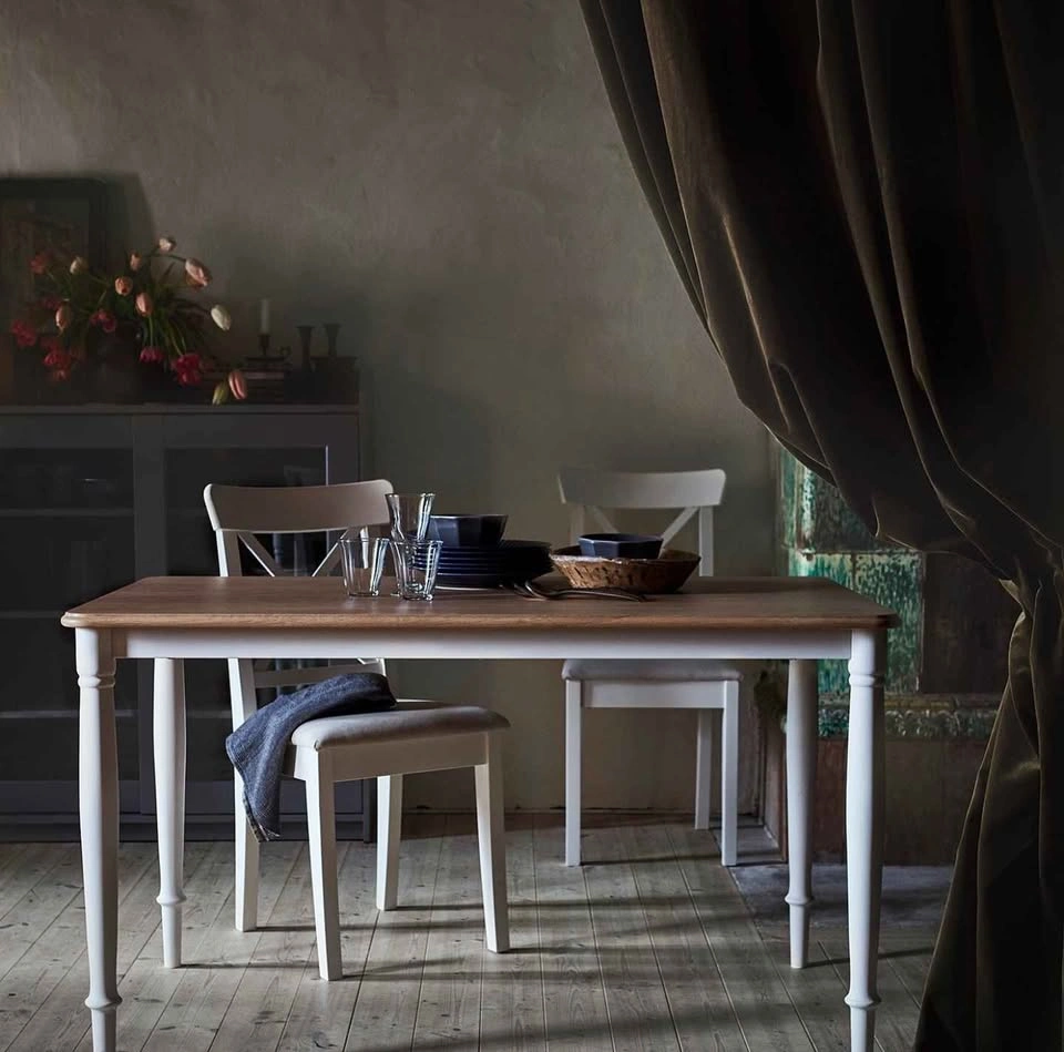 New IKEA DANDERYD Dining Table, Oak Veneer/White, 130x80 cm - photo 4