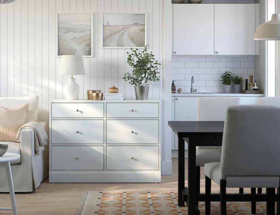 New IKEA HAVSTA 6-Drawer Dresser, White - photo 2