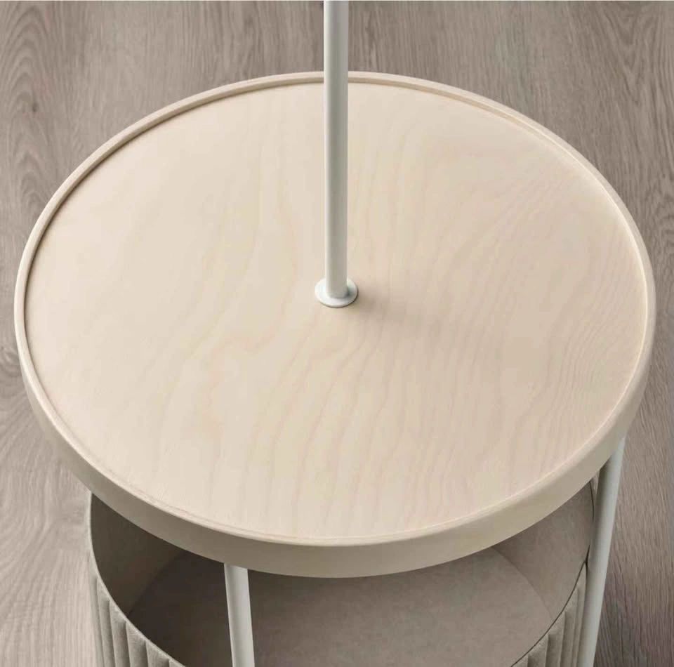 New IKEA TRINDSNÖ Floor Lamp, White Metal/Birch Veneer - photo 4