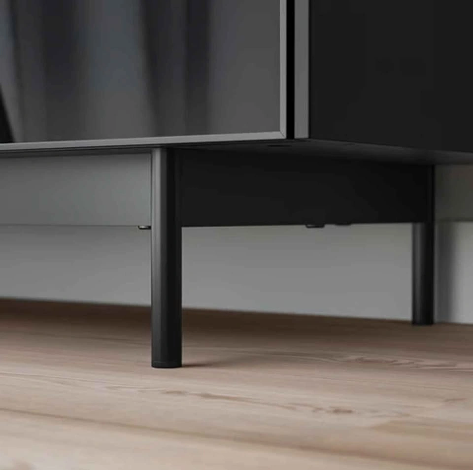 New Ikea RANNÄS TV bench, stand, black/black glass - photo 5