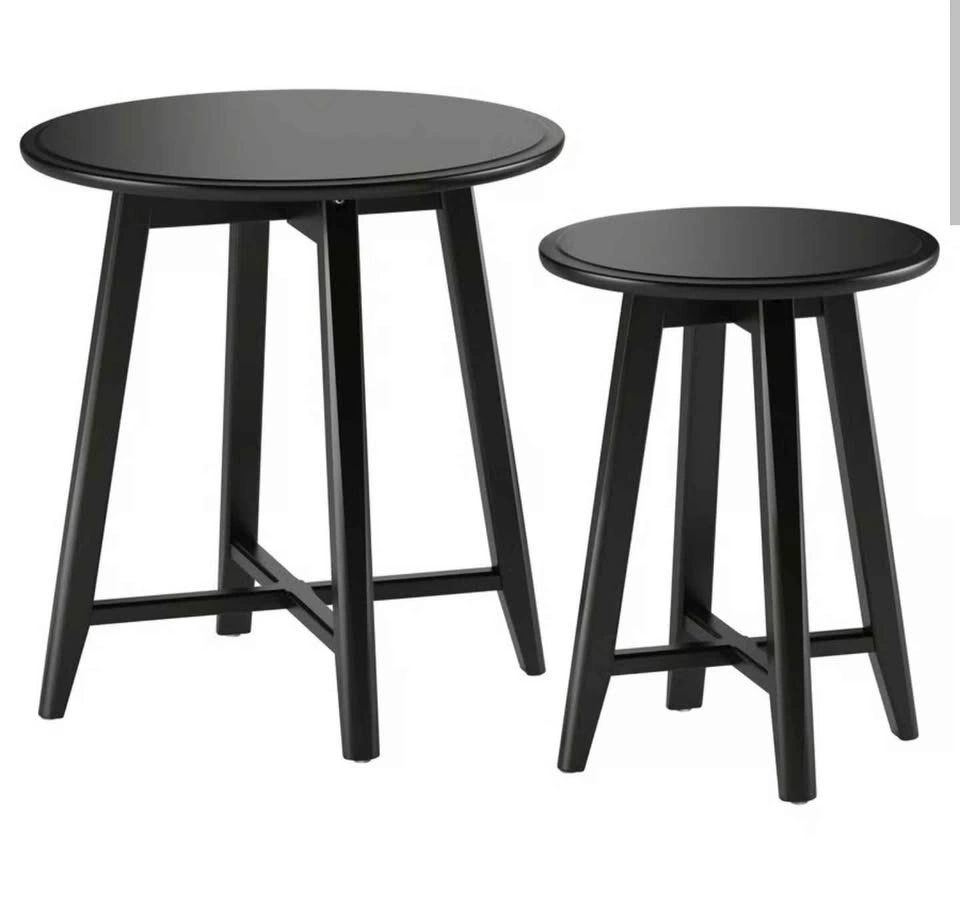 Ikea KRAGSTA Nesting Tables, Set of 2, Black - photo 2
