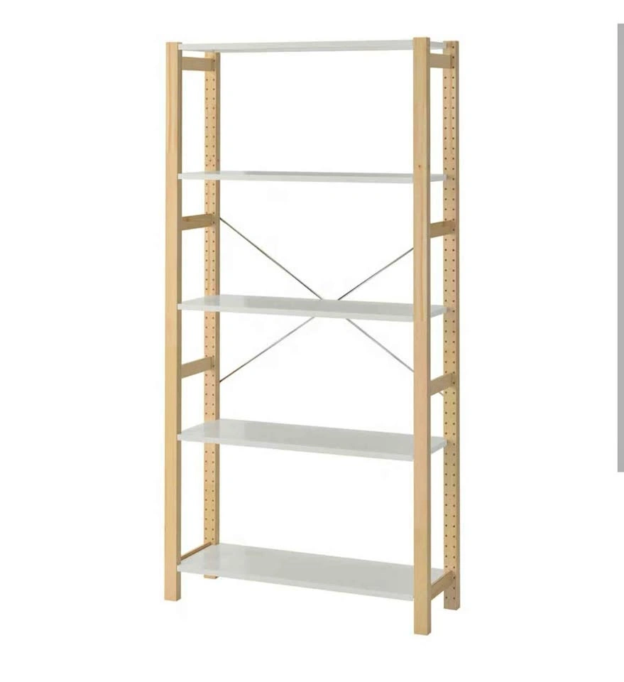 New Ikea IVAR Shelf unit, pine/metal white