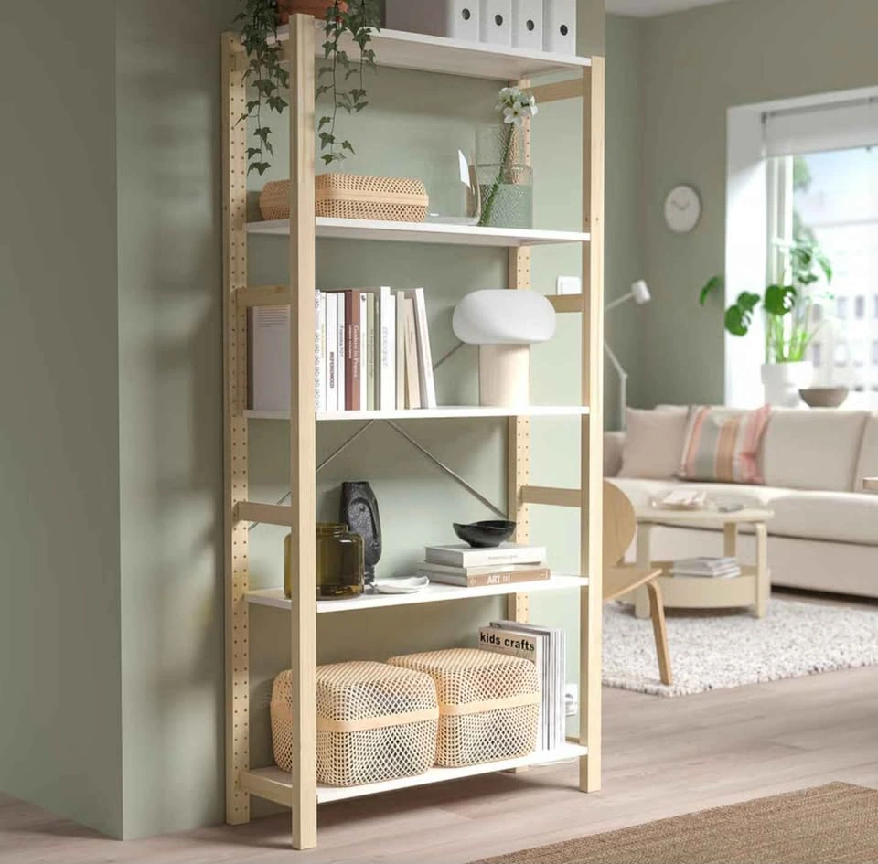 New Ikea IVAR Shelf unit, pine/metal white - photo 2