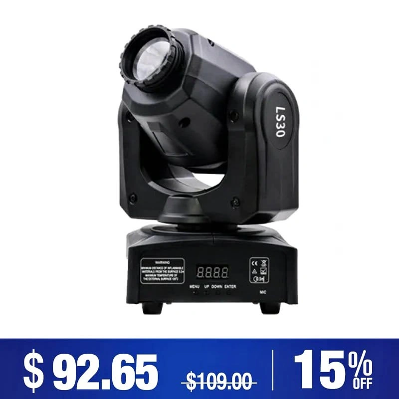 BETOPPER 30W LED Moving Head Spotlight (LS30) - DMX Stage/DJ Lig