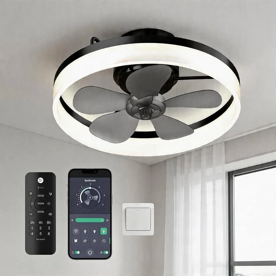WH-650 Ceiling Fan with Light – Modern Fan & Integrated LED