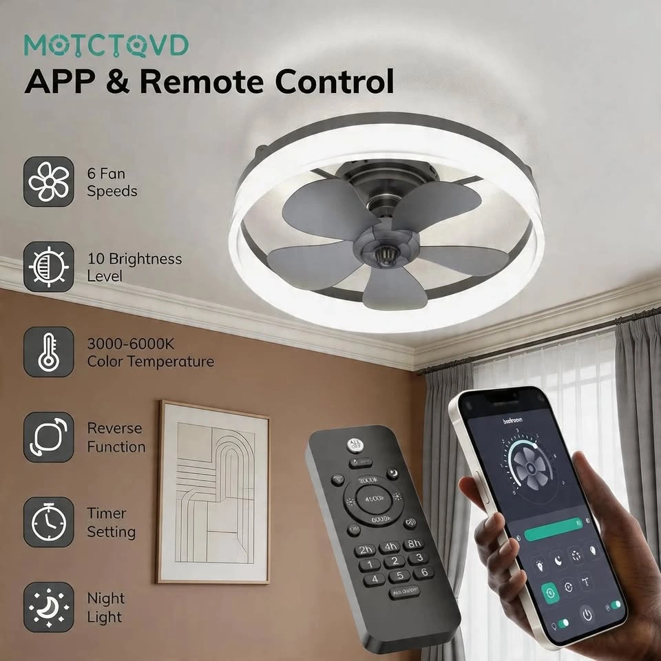 WH-650 Ceiling Fan with Light – Modern Fan & Integrated LED - photo 2