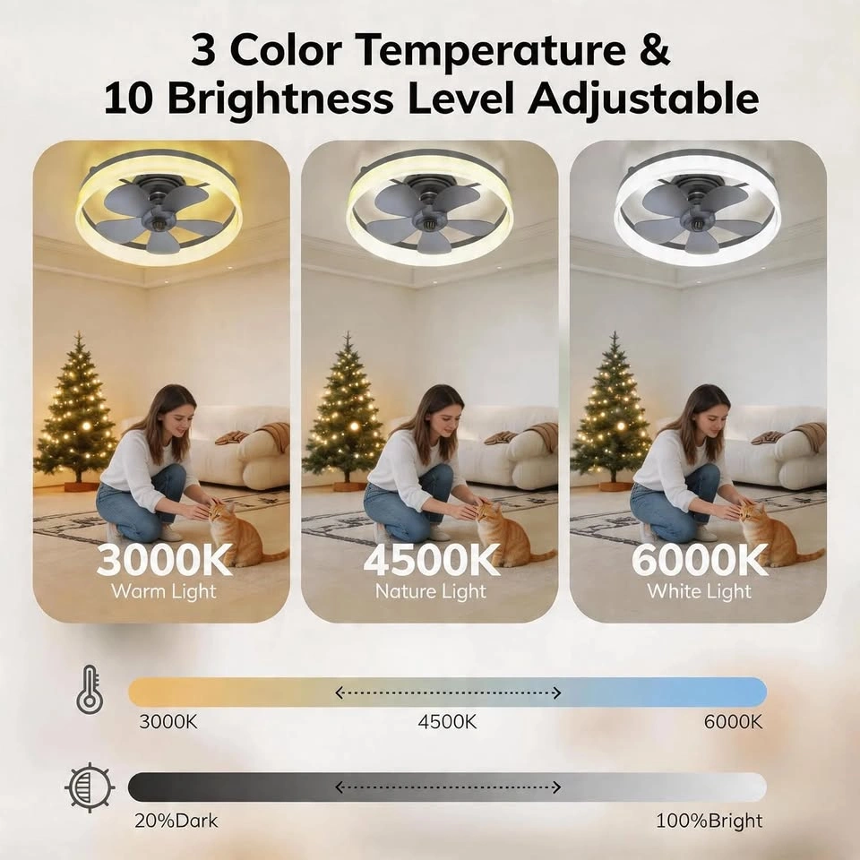 WH-650 Ceiling Fan with Light – Modern Fan & Integrated LED - photo 3
