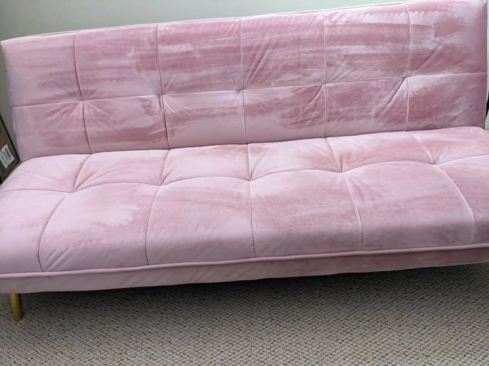 pink velvet sofa - photo 3