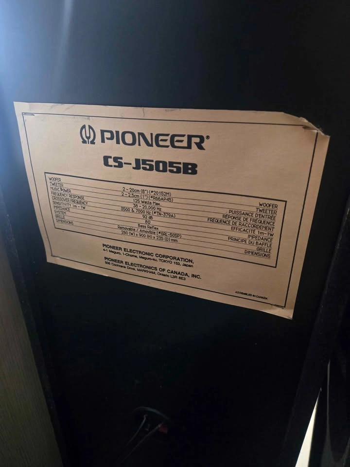 Vintage Pioneer CS-J505B 3-Way Speaker System - photo 5