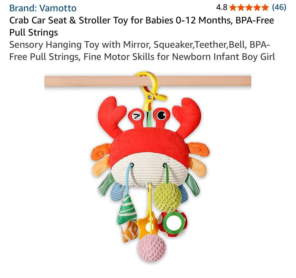 Baby Sensory Hanging Toy for Crib / Car seat