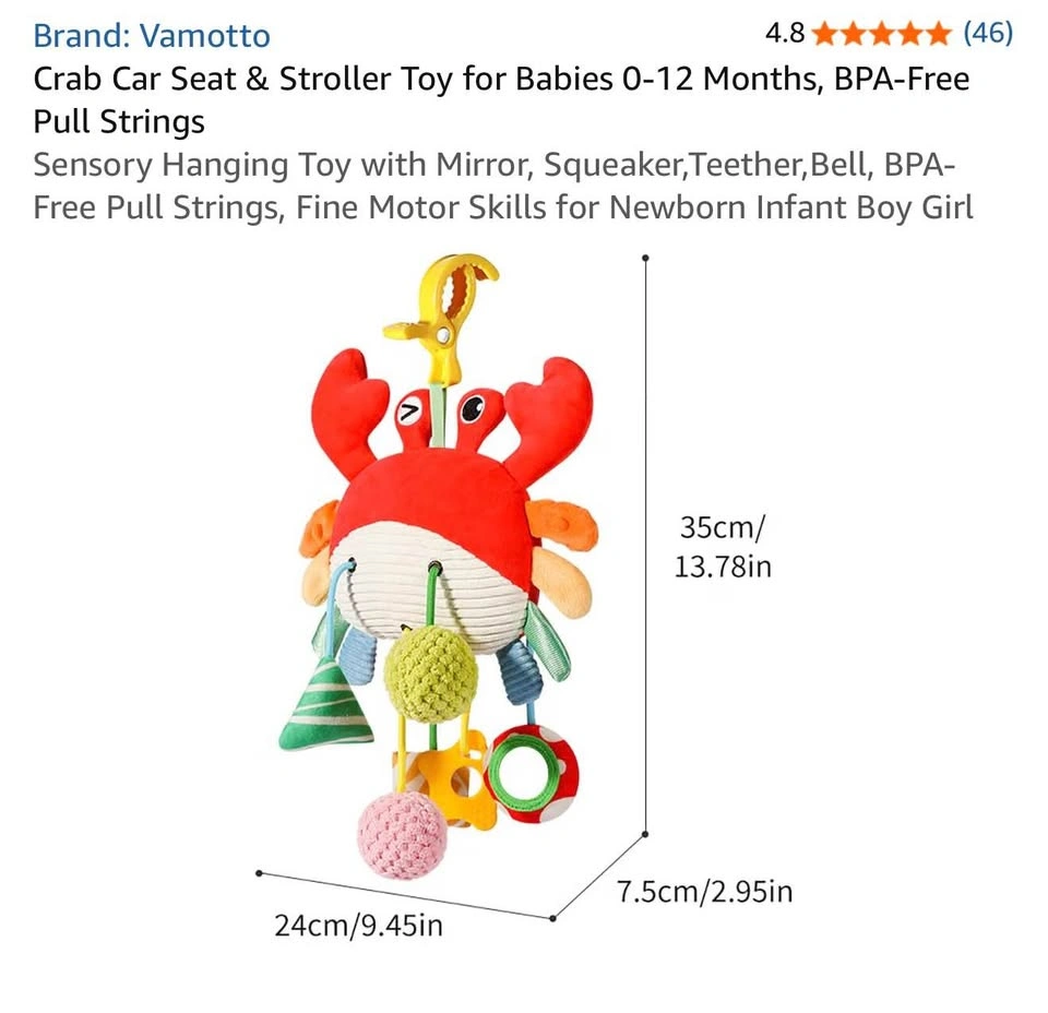 Baby Sensory Hanging Toy for Crib / Car seat - photo 3